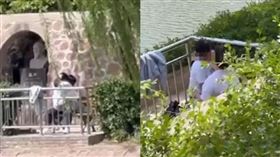 學生「孟子雕像前」活春宮！湖邊跨坐激戰　多角度直擊畫面曝光（圖／翻攝自微博）