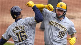 ▲桑契斯（Gary Sanchez）炸裂前隊友查普曼（Aroldis Chapman）。（圖／美聯社／達志影像）