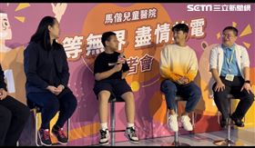 國小五年級的宥騰（左二）8個月大時檢出血友病，但控制得宜的他愛打籃球。（圖／記者簡浩正攝影）