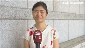 寶林案首位重症出院患者黃舒君，接受三立新聞專訪。（圖／記者曹勝彰拍攝）