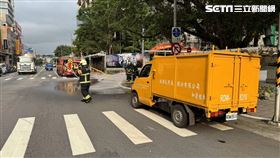 台北市南港路二段傳出瓦斯外洩事故。（圖／翻攝畫面）