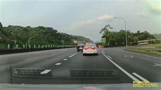 國道紅斑馬前急切　駕駛秒收違規大禮包