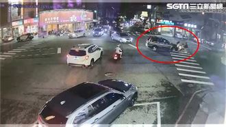 休旅車搶快左轉　1家4口過馬路被撞1人傷