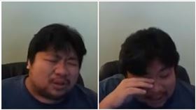 ▲統神在直播中崩潰哭了。（圖／翻攝自統晨大戲院）