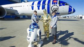 全球獨一無二的ANA R2D2彩繪專機。（圖／翻攝自ANA官網）
