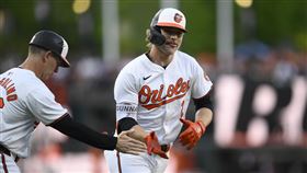 ▲韓德森（Gunnar Henderson）在5月1日前擊出本季第10轟，22歲又306天的年紀是大聯盟史上最年輕。（圖／美聯社／達志影像）