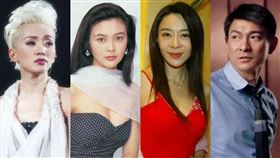 ▲梅艷芳、關之琳、喻可欣（由左至右）都是劉德華的紅粉知己。（圖／翻攝自百度百科）