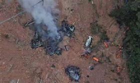 廣東梅州（梅龍）高速公路事故現場。（圖／翻攝自微博@风清颂）
