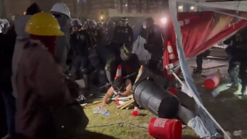 洛城警方強制清場　UCLA挺巴示威暫落幕