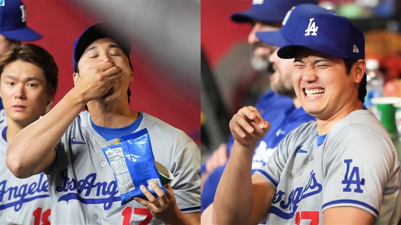 大谷翔平首休戰爽嗑瓜　網笑翻：迷因get