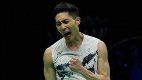 ▲台灣羽球一哥周天成，是湯姆斯盃史上第3位擊敗世界球王安賽龍。（圖／美聯社／達志影像）