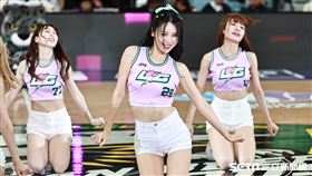 ▲T1季後賽，電豹女李雅英抱病應援。（圖／記者劉彥池攝影）