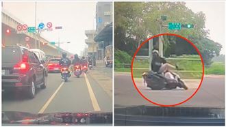 糗！桃園猴仔摔車被逮　慘吞11張7萬罰單