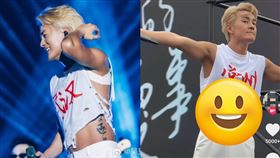 吳克群大陸開唱卻驚見露出贅肉。（組合圖／翻攝自微博、抖音)