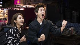 ▲《愛的噩夢》林柏宏、謝欣穎、項婕如、林艾璇（大元）、吳志慶（大飛）及黃宣。（圖／華映娛樂）