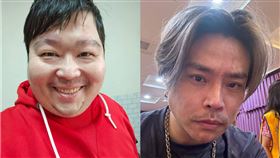 卡古（右）淚崩送山豬（左）最後一程。（組合圖／翻攝自FB）