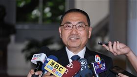 監察院約詢後，侯友宜受訪。（圖／記者鄭孟晃攝影）