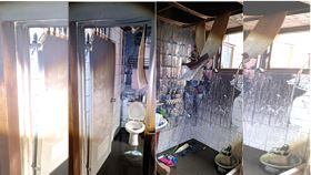 起火當下，游家父女躲在浴室等待救援，卻因此雙雙罹難。（圖／翻攝台中市消防局臉書）