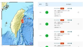 403餘震今連3震　氣象署：震央恐再往北