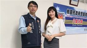 ▲桃園市八德警分局日前與知名網紅主持人范芸菲合作拍攝識詐短片。（圖／警方提供）

