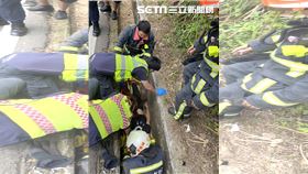 新／台中少年無照騎車自摔　墜溝OHCA搶救(圖/翻攝畫面)