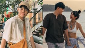 愛莉莎莎、羽球教練呂杰陽。（圖／翻攝自愛莉莎莎、呂杰陽IG）