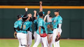台鋼雄鷹擊敗味全龍。（圖／台鋼雄鷹提供）