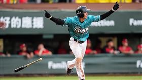 台鋼雄鷹王博玄在延長賽10局下敲出再見安打，也是從小打球來人生第一支。（圖／台鋼雄鷹球團提供）