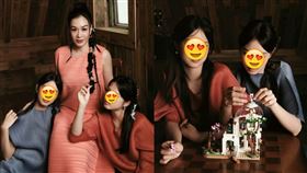 鍾麗緹和女兒張思捷（Jaden）和張凱琳（Cayla）。（圖／翻攝微博）