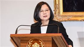 總統蔡英文針對軍人年金改革發表談話 （圖／記者林敬旻攝）