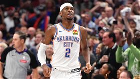 奧克拉荷馬雷霆亞歷山大（Shai Gilgeous-Alexander）火力全開在下半場獨攬22分。（圖／翻攝自雷霆官方X）