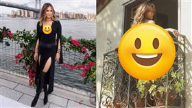 荷莉貝瑞全裸站陽台被男友拍照。（圖／翻攝自IG）