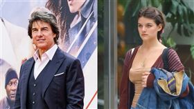 湯姆克魯斯和女兒舒莉。（圖／美聯社／達志影像）