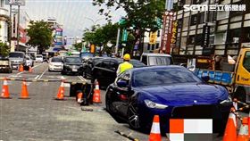 台南,瑪莎拉蒂,工地,自撞,墜坑