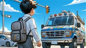 日本也上演行人地獄！廂型車闖紅燈撞死小四童　駕駛：我沒仔細看(AI生成)