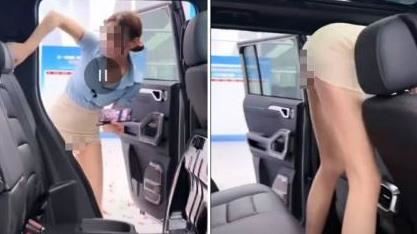 拚了！女業務直播賣車「底褲看光光」