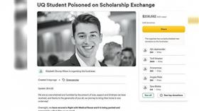 ▲肖雷（Alex Shorey）來新北淡江大學當交換學生1年，去年4月初誤食老鼠藥。（圖／摘自GoFundMe網站）