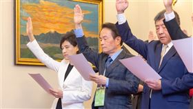 行政院副院長鄭麗君（圖左一）今（20）日正式宣誓就任。（圖／翻攝鄭麗君臉書)
