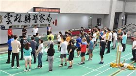 強化員警健康！羽球協會捐雲林縣警局地墊