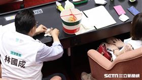 0521，立法院，民眾黨，黃珊珊，炸雞（圖／記者楊澍攝影）