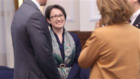 蕭美琴會晤「巴拉圭共和國總統貝尼亞訪問團」。（圖／總統府提供）