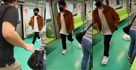 台中捷運,中捷,黑衣大叔(圖/翻攝爆廢公社)