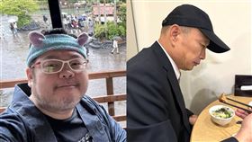 四叉貓吐槽韓國瑜還有心情吃宵夜。（圖／翻攝自四叉貓、韓國瑜臉書）