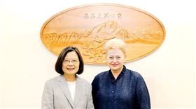 蔡英文與立陶宛前總統葛寶思凱德（Dalia Grybauskaitė）會面。（圖／翻攝自蔡英文的X平台）