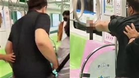 台中捷運,中捷,黑衣大叔,黑衣男子（圖／翻攝自爆料公社）