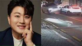 金浩中酒駕撞上計程車。（圖／翻攝自MBC）