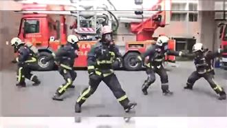 不能輸！台中5消防員重裝上陣　大跳16蹲