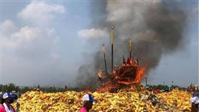 ▲燒王船（圖／翻攝自西港玉勅慶安宮(官方版)臉書社團）