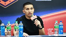 ▲PLG季後賽，新竹御頂攻城獅後衛高國豪出席賽後記者會。（圖／記者劉彥池攝影）