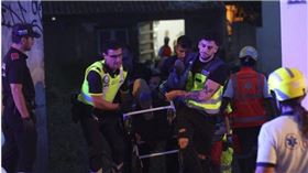 ▲西班牙旅遊勝地馬略卡島帕爾馬海灘的1棟2層樓酒吧餐廳崩塌。（圖／達志／美聯社）